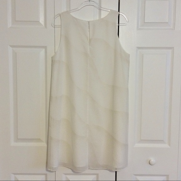 BCBG Whisper White/Golden Dress sz L - Picture 4 of 14